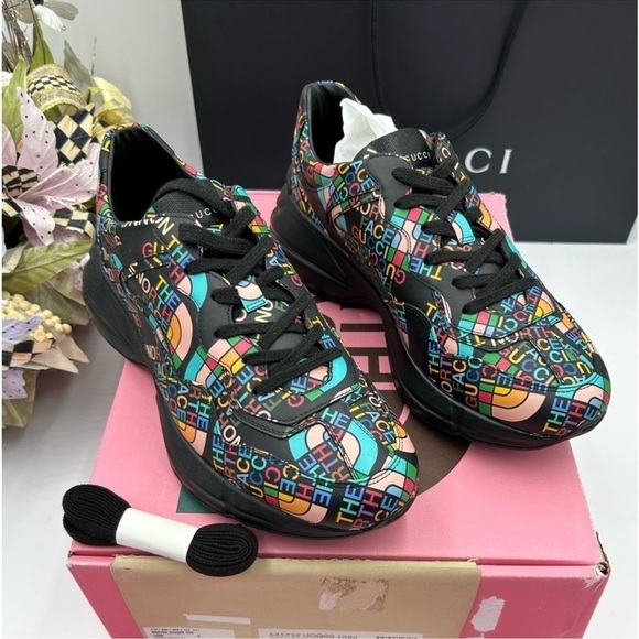 Men’s Gucci, X North face Rython sneakers size 8, made in Italy - Picture 1 of 10
